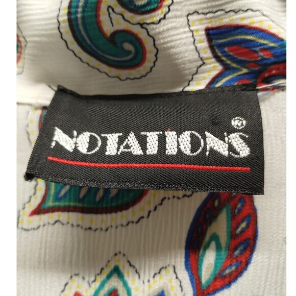 VTG Notations Size XL (See Measurements) Colorful Paisley Floral Button Up Shirt - Picture 4 of 4